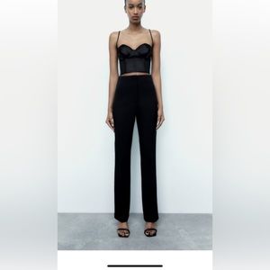 Zara Flared High Waisted Pants Size M